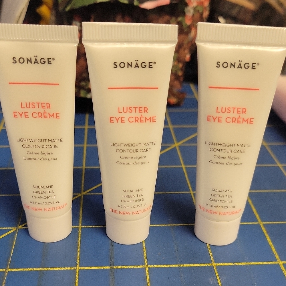 Sonage Luster Eye Crème Bundle of 3 Tubes New Sealed 7.5ml each